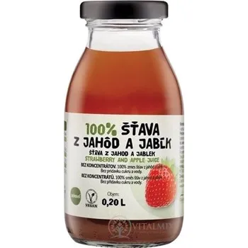 zdravě 100% ŠŤÁVA Z JAHOD A JABLEK 200 ml
