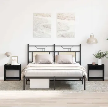 Noční stolek vidaXL Noční stolky 2 ks 40 x 30 x 40 cm kompozitní dřevo [800016] Barva: Černý dub