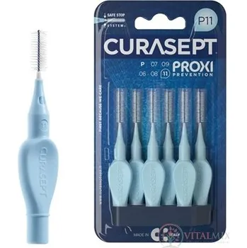 Zubní kartáček CURASEPT PROXI PREVENTION P11 Modré mezizubní kartáčky 6 ks