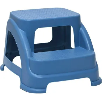 Žebřík EXCELLENT HOUSEWARE Schůdky plastové do 150kg 43x37,5x28cm modrá KO-027100370modr