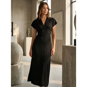 Dámské šaty Sinsay - Maxi šaty s rozparkem - černá - 670FI-99X - 670FI-99X-L