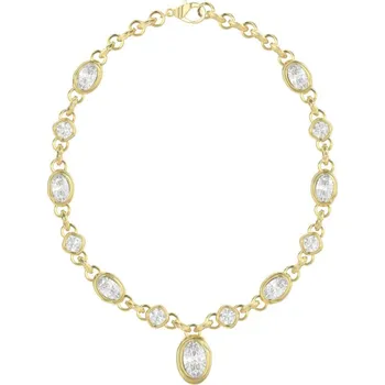 Náhrdelník Guess Luxusní náhrdelník s čirými krystaly Mamounia JUBN05310JWYGT/U + 2 měsíce na vrácení zboží