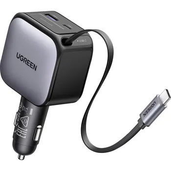 Mobilní telefon UGREEN UGREEN EC602 60W Car Charger 2C1A Dobíjecí stanice pro automobily, 60 W, šedá