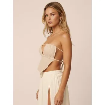 Hottie Hot Top letni boho NOA Écru Regular Fit S