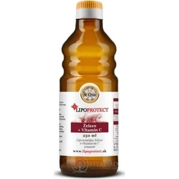 Dezinfekce Železo + Vitamín C LIPOPROTECT - St. CRUX lipozomální železo s vitamínem C v oleji, pomeranč, 250 ml