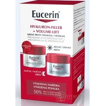 Kosmetika Eucerin HYALURON-FILLER+VOLUME-LIFT DUO normální pleť, denní krém 50 ml + noční krém 50 ml ( na 2.produkt)