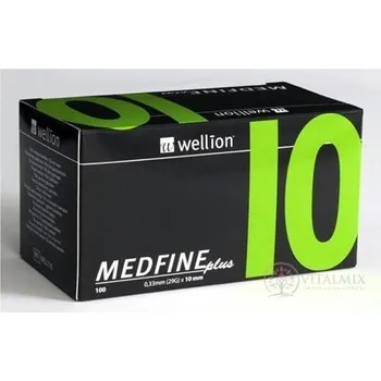 Injekční stříkačka Wellion MEDFINE plus Penneedles 10 mm jehla na aplikaci inzulínu pomocí pera 100 ks