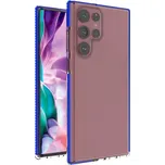 Hurtel Gelové pouzdro Spring Cover s barevným rámečkem pro Samsung Galaxy S22 Ultra tmavě modré
