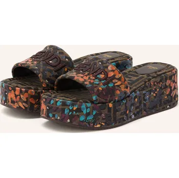 Dámská obuv Fendi Dámské Plateau Pantofle Tess, béžová / oranžová /...