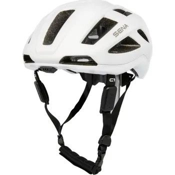 Chránič hlavy Cyklo přilba s headsetem C1, SENA (matná bílá) (Velikost: L)