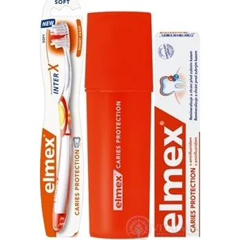 Zubní kartáček ELMEX Caries PROTECTION SADA zubní pasta 75 ml + zubní kartáček 1 ks + pouzdro,