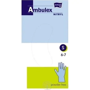 Pracovní rukavice Ambulex rukavice NITRYLOVÉ vel. S, modré, nesterilní, nepudrované, 100 ks