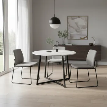 Jídelní stůl Signal Jídelní stůl LUNA | bílý efekt mramoru