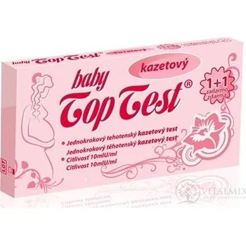 Diagnostický test Baby Top Test těhotenský kazetový jednokrokový (1 + 1), 2 ks