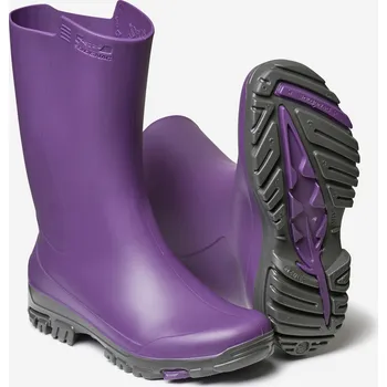 Pánské holínky SOLOGNAC Dětské lehké holínky z PVC 100 29/30 FIALOVÁ|ŠEDÁ