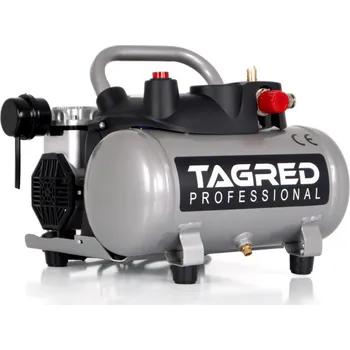 Kompresor TAGRED TA380, Bezolejový dvoupístový kompresor 6L | 1100W 230V 8 bar 158 l/min