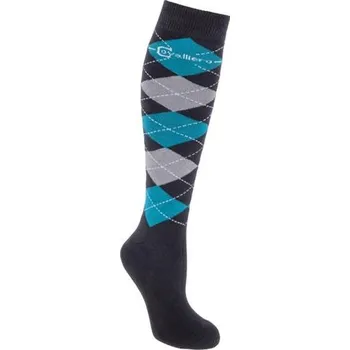 Jezdecké oblečení Jezdecké podkolenky Covalliero Brescia, šedo-tyrkys - vel. 40-42