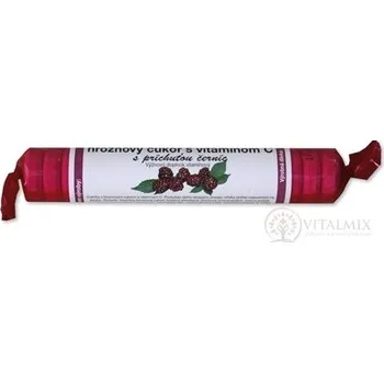 Přisada na vaření a pečení INTACT HROZNOVÝ CUKR s vitamínem C s příchutí ostružin (pastilky v roli) 40g