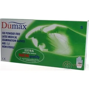 Pracovní rukavice Lalan DUMAX RUKAVICE latexové vyšetřovací nesterilní bez pudru, velikost S; 100ks