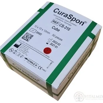 CuraSpon Cube CS-310 želatinové hemostatikum (10x10x10 mm) 50 ks