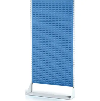 Dílenský regál Alfa 3 Perforovaný stojan s panely na boxy, 4 patra, základní pole