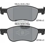 Sada brzdových destiček, kotoučová brzda BENDIX Braking BPD1631