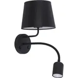 TK LIGHTING Nástěnné svítidlo - MAJA 2537, 230V/15+10W/1xE27+1xGU10, černá