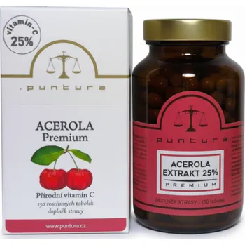 Doplněk stravy Puntura Acerola Premium 500mg - Vitamín C 150 kapslí (Přírodní síla vitamínu C)