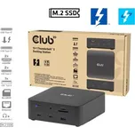 Club3D Dokovací stanice Thunderbolt 5 13v1, 1x M.2 SSD slot, 1xUSB-C TB5, 2xUSB-C,3xUSB-A,2xHDMI,1xmicroSD/SD,1xEthernet