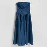 Reserved - Džínové midi šaty - modrá - 9257H-55J - 9257H-55J-XL