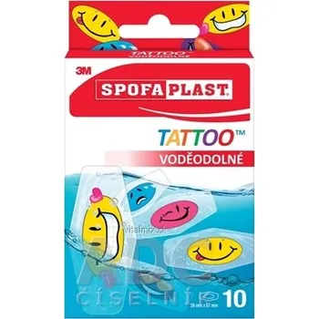 Náplast 3M Spofaplast č.115 Náplasti VODĚODOLNÉ TATTOO dětské, mix, 10 ks