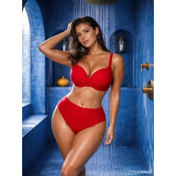 Dámské plavky Plavky Self S 730 RBU2 Bodrum 2 červená 40F-L