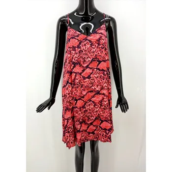 Dámské šaty Gibson Dámské šaty s hadím vzorem v červené barvě Velikosti XS-XXL: 2XS Nové