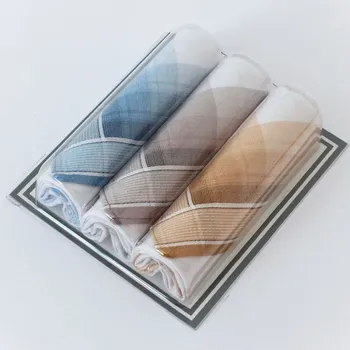 ETEX Pánské látkové kapesníky M14-4 světlé 3 kusy