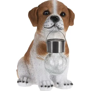 Zahradní dekorace HOMESTYLING Zahradní dekorace pes se solární lampou 24 cmBernardýn KO-795201190bern