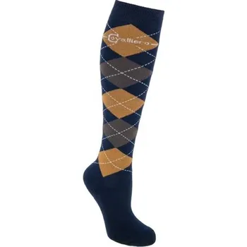 Jezdecké oblečení Jezdecké podkolenky Covalliero Brescia, modro-hnědé - vel. 34-36