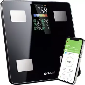 Domácí spotřebič Elektronická analytická osobní váha do 226 kg – černá