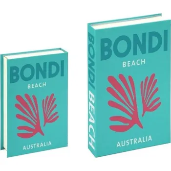 Falešná kniha dekorativní s úložným prostorem, otevíratelná, styl Bondi Beach, Austrálie