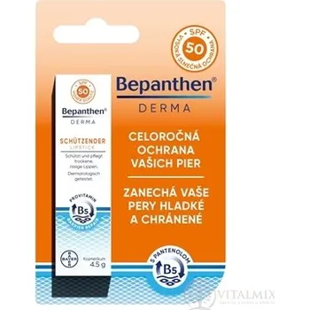 Péče o rty Bepanthen DERMA Balzám na rty SPF 50 tyčinka a panthenolem, s ochranným faktorem 4,5 g