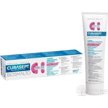 Dentální hygiena CURASEPT BIOSMALTO BABY-KID dětská zubní pasta (6 měsíců - 6 let) bez fluoridu, příchuť jahoda 50 ml