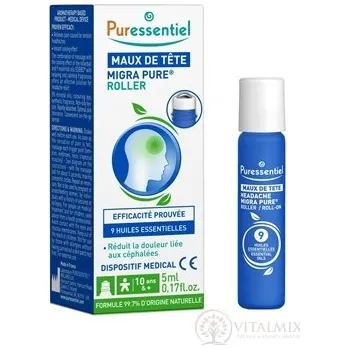 PURESSENTIEL MIGRA PURE Roll-on při bolesti hlavy 9 esenciálních olejů 5 ml