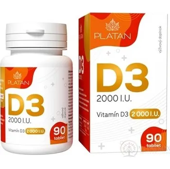 Přírodní produkt Naturlands PLATAN Vitamin D3 2000 IU tbl 90 ks