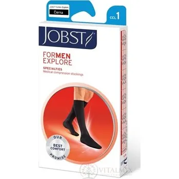 Dámské punčochy JOBST for Men EXPLORE kompresivní lýtkové punčochy I.KT, se zavřenou špičkou, černé, vel. S VI., 1 pár