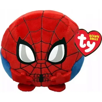 plyšák 42568-Spiderman TY PUFFIES MARVEL SPIDER MAN KRÁSNÁ PLYŠOVÁ HRAČKA 9 CM. VĚK: 3+