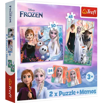 Dětské zboží TREFL Sada 3v1 Ledové království 2 (2x puzzle + pexeso)