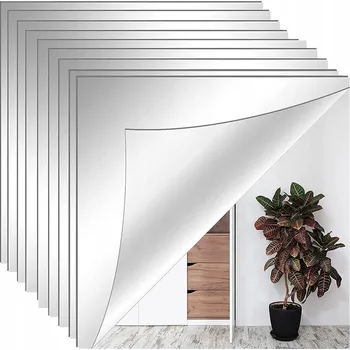 Zrcadlo SAMOLEPKY NA ZEĎ ZRCADLOVÉ NA ZEĎ 15X15 CM ZRCADLO DEKORATIVNÍ 40STZ