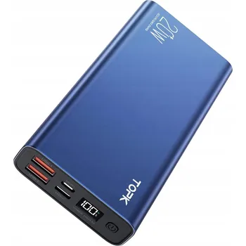Powerbanka Powerbank rychlá nabíječka PD 20W QC 3.0 USB C A micro 20000 mAh TOPK