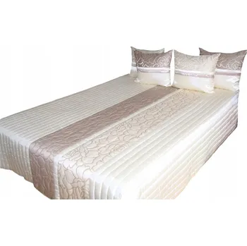 Přehoz na lůžko Přehoz na postel polyester 260 cm x 240 cm béžový