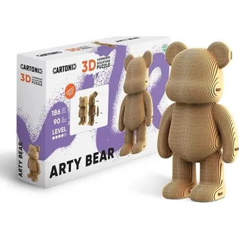 3D puzzle 3D skládačka z eko-kartonu: Arty Bear, 186 dílků