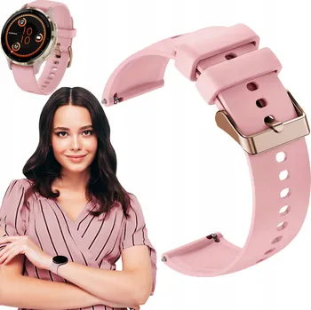 Chytré hodinky Řemínek pro Garett Kids Essa 4G chytré hodinky, světle růžový řemínek 18 mm